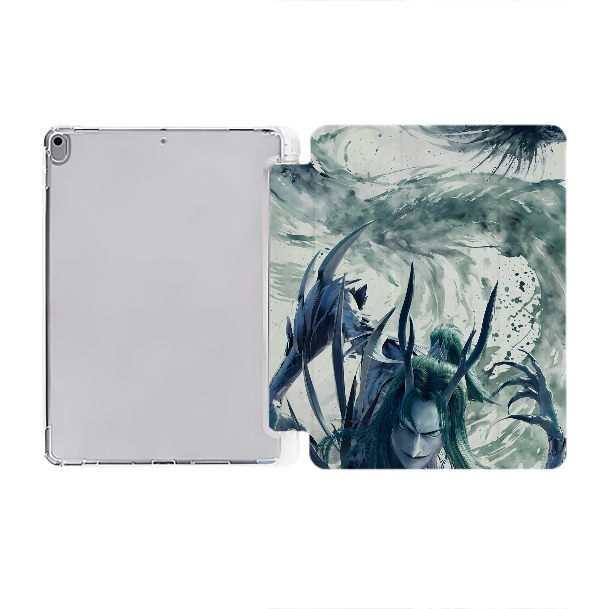 （画像用） Ne Zha 2 ナタ 魔童の大暴れ IPad ケース ペン収納付き 三つ折りスタンド PUレザー×シリコン 対応機種9.5/10.5/10.9インチ